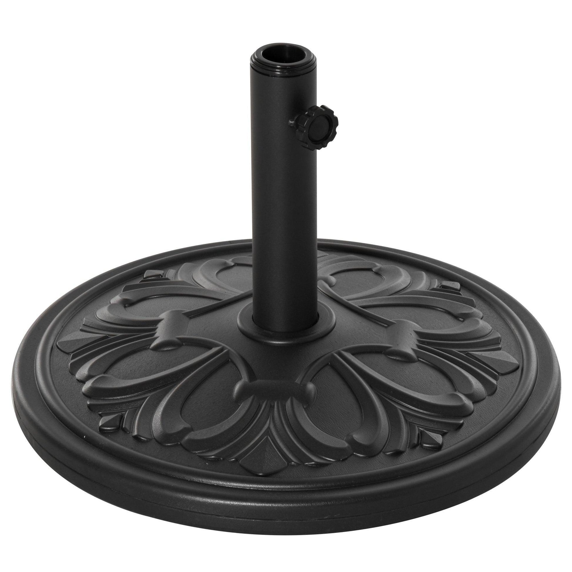 Outsunny Heavy Duty Umbrella Base: Classic Round Cement Stand - ALL4U RETAILER LTD