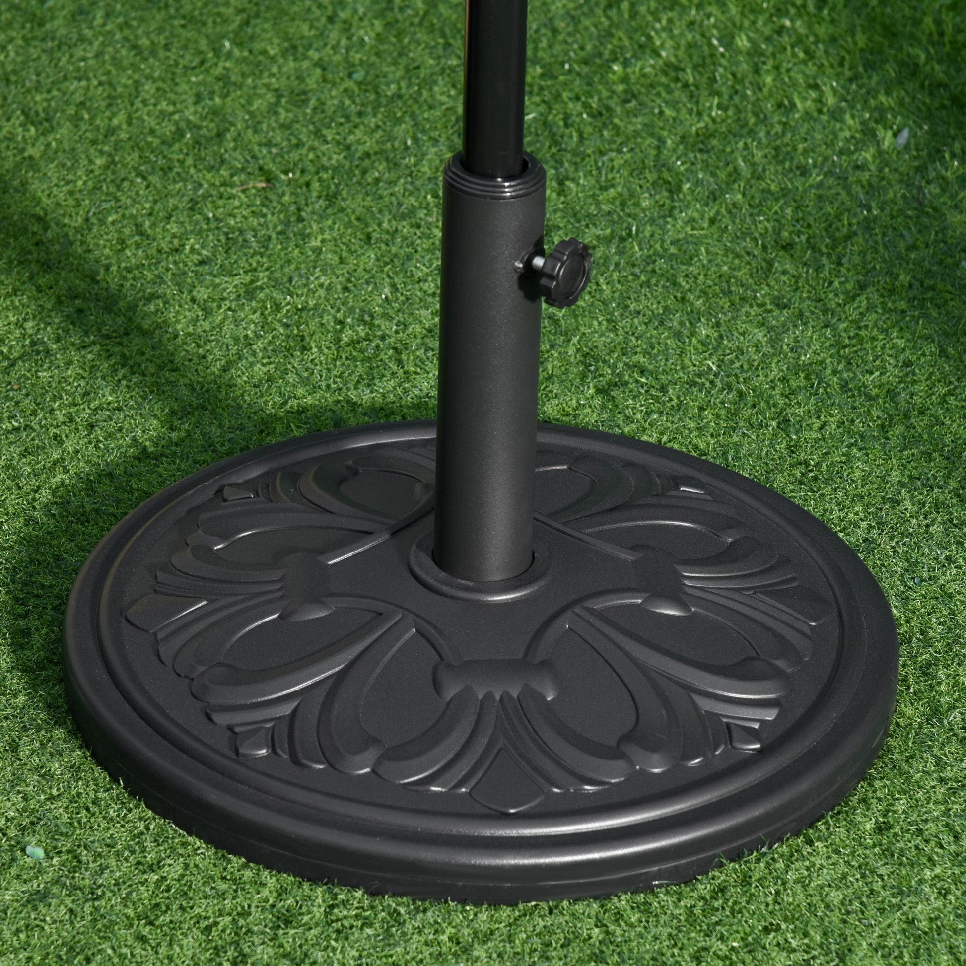 Outsunny Heavy Duty Umbrella Base: Classic Round Cement Stand - ALL4U RETAILER LTD