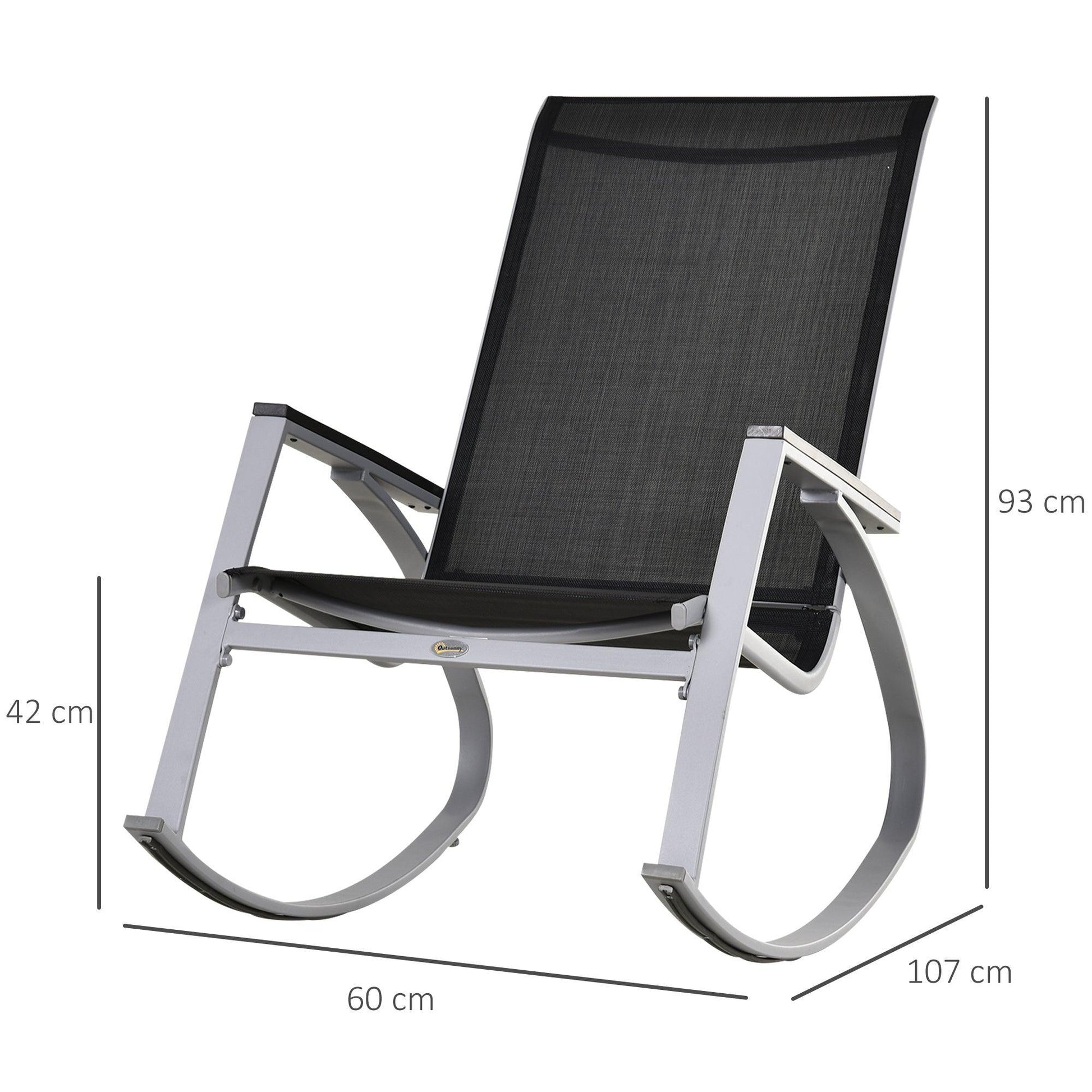 Outsunny High Back Rocking Chair - ALL4U RETAILER LTD