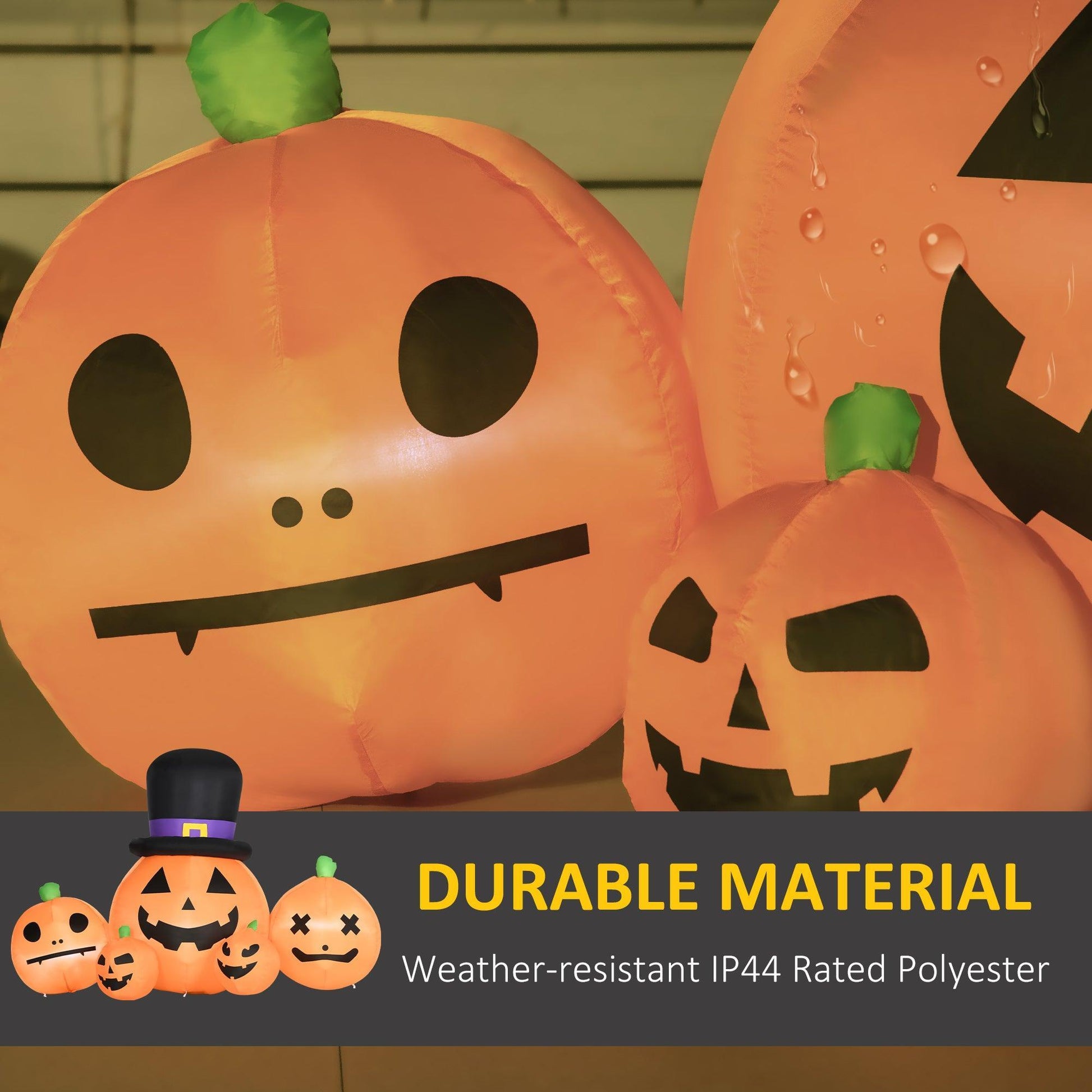 Outsunny Inflatable Halloween Pumpkin Display - ALL4U RETAILER LTD