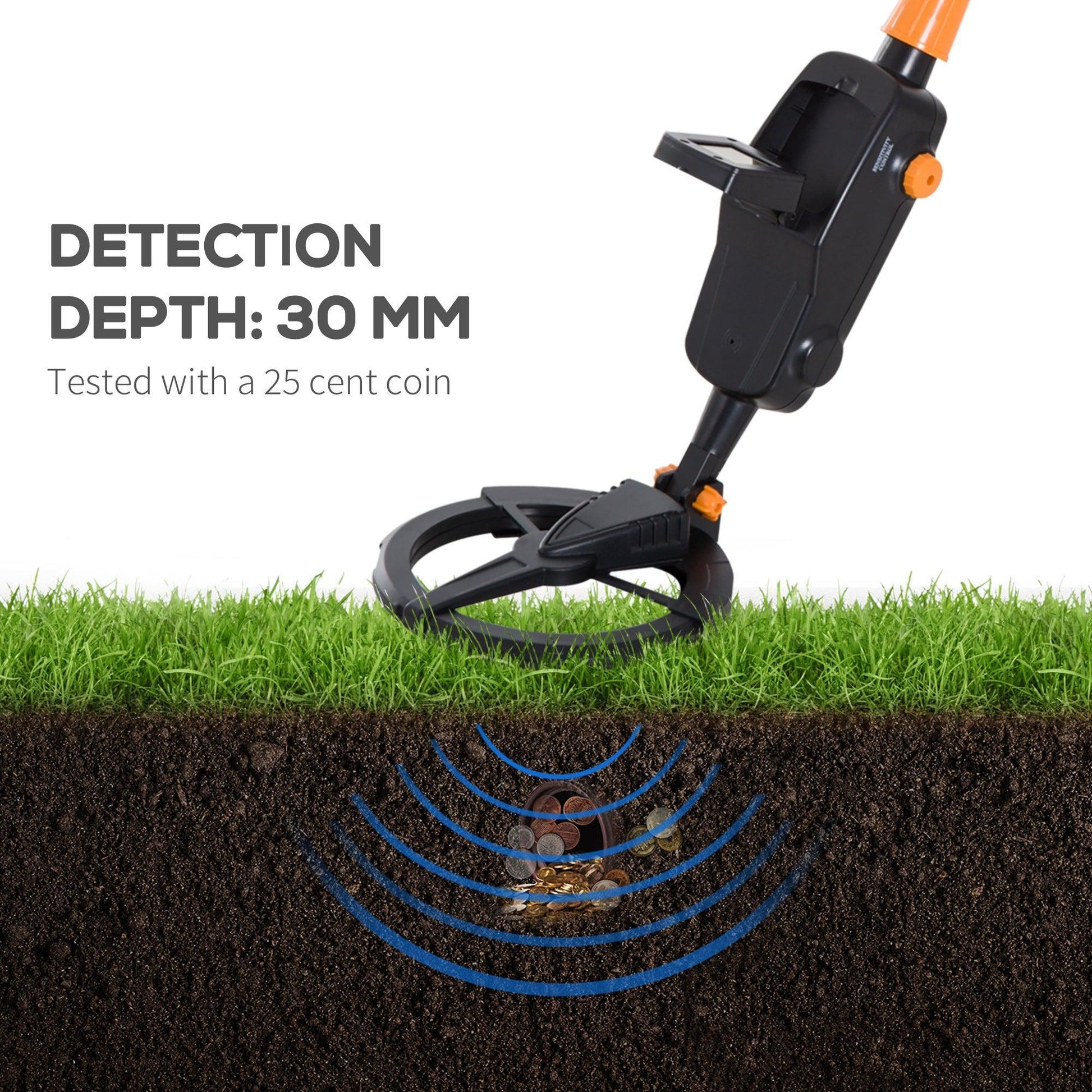 Outsunny Junior Metal Detector with LCD - Ultimate Treasure Hunter - ALL4U RETAILER LTD