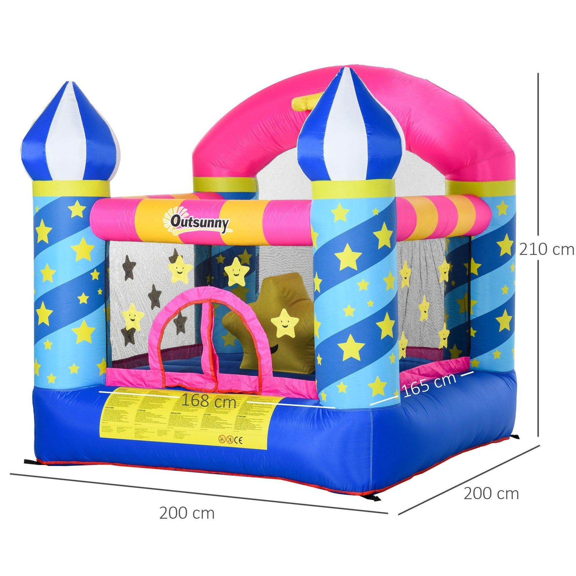 Outsunny Kids Bounce Castle- Inflatable Trampoline for Age 3-12 - ALL4U RETAILER LTD