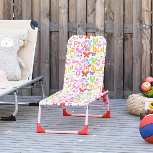 Outsunny Kids Foldable Recliner Chair | Lightweight & Adjustable - ALL4U RETAILER LTD