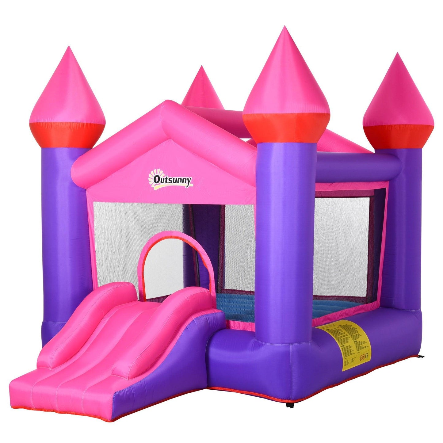 Outsunny Kids Inflatable Bounce Castle with Slide and Trampoline - ALL4U RETAILER LTD