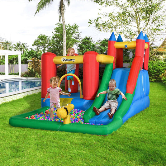 Outsunny Kids Inflatable Water Slide: Fun & Exciting 6-in-1 - ALL4U RETAILER LTD