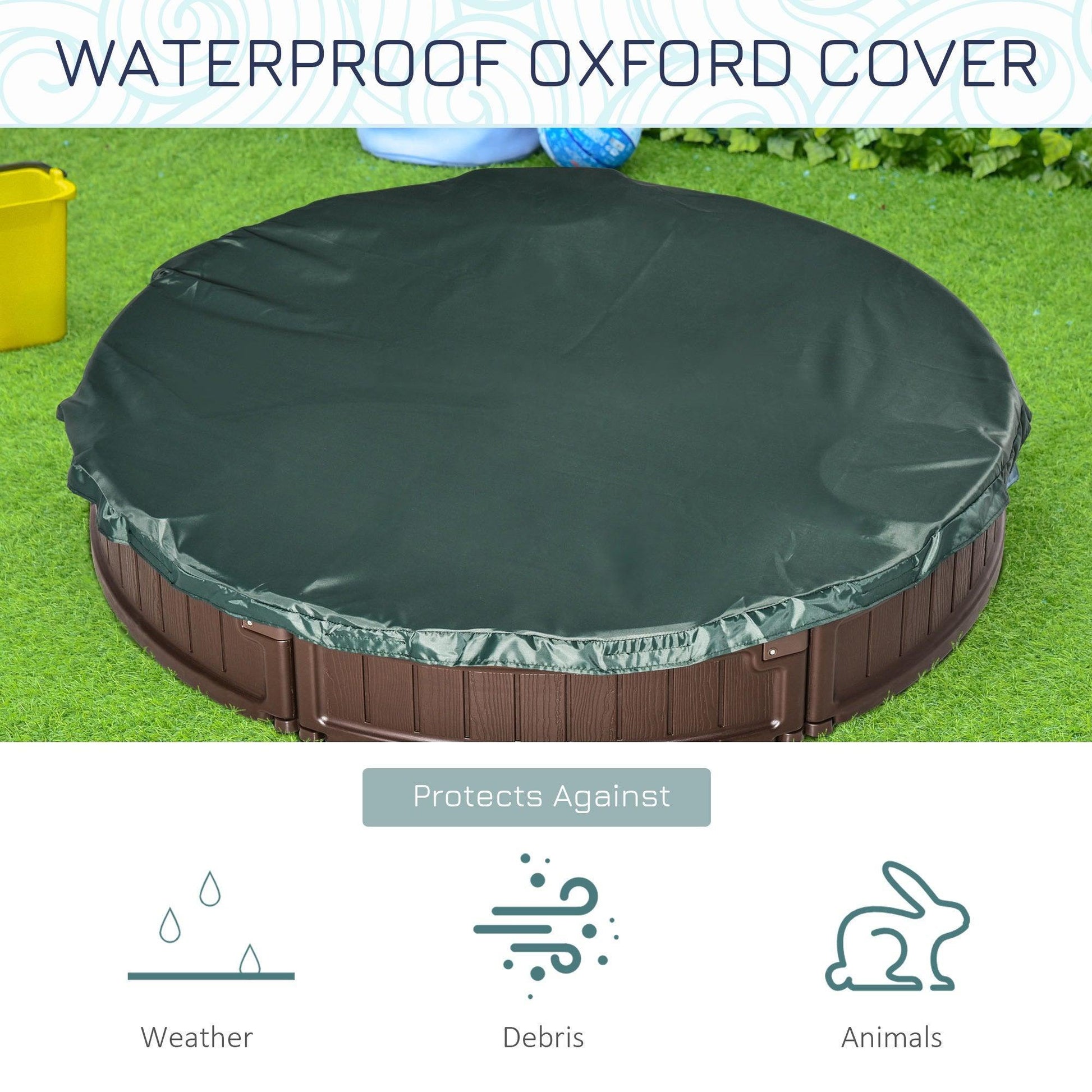 Outsunny Kids Sandbox w/ Waterproof Canopy - Backyard Playset - ALL4U RETAILER LTD