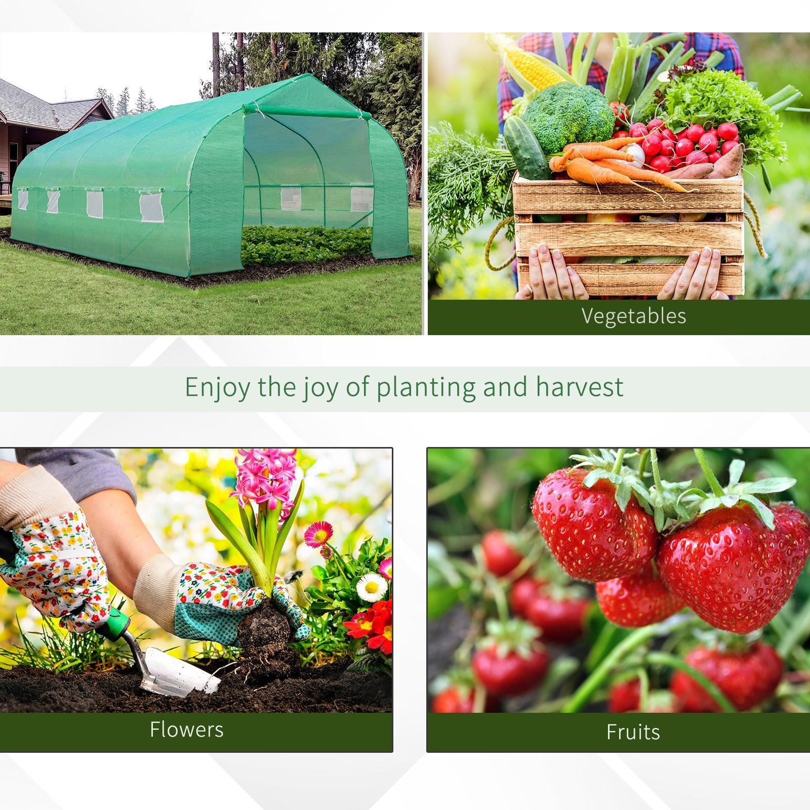 Outsunny Large 6x3m Metal Frame Greenhouse - ALL4U RETAILER LTD