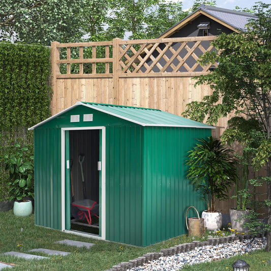 Outsunny Large Lockable Garden Shed: Patio Tool Metal Storage - ALL4U RETAILER LTD