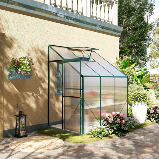 Outsunny Lean-to Greenhouse: 192x127x220cm - ALL4U RETAILER LTD