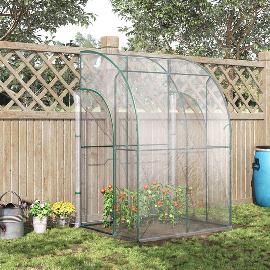 Outsunny Lean-to Greenhouse with Zippered Door - ALL4U RETAILER LTD