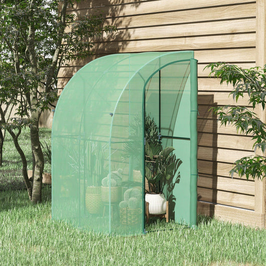 Outsunny Lean-to Wall Greenhouse - Compact & Durable - ALL4U RETAILER LTD