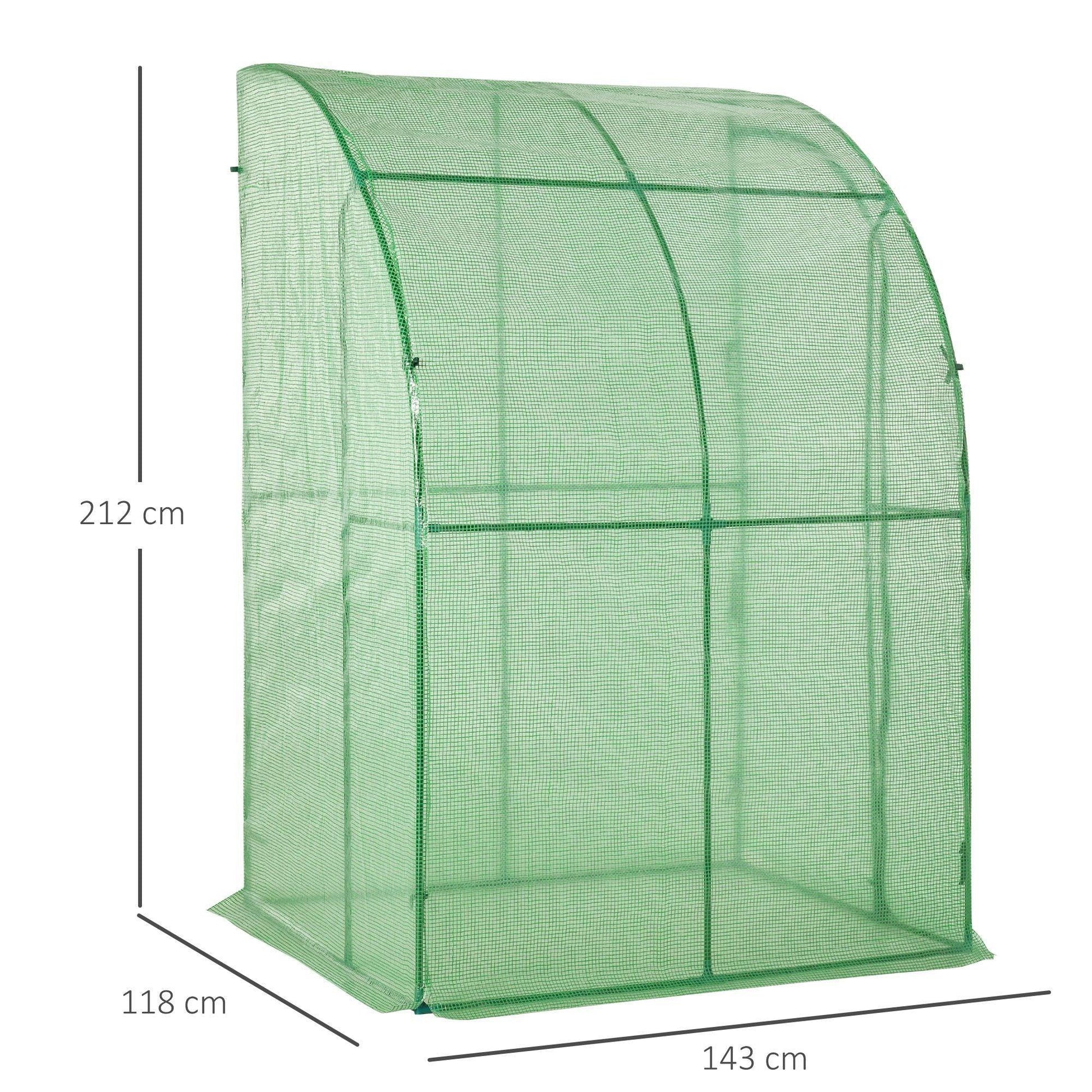 Outsunny Lean-to Wall Greenhouse - Compact & Durable - ALL4U RETAILER LTD