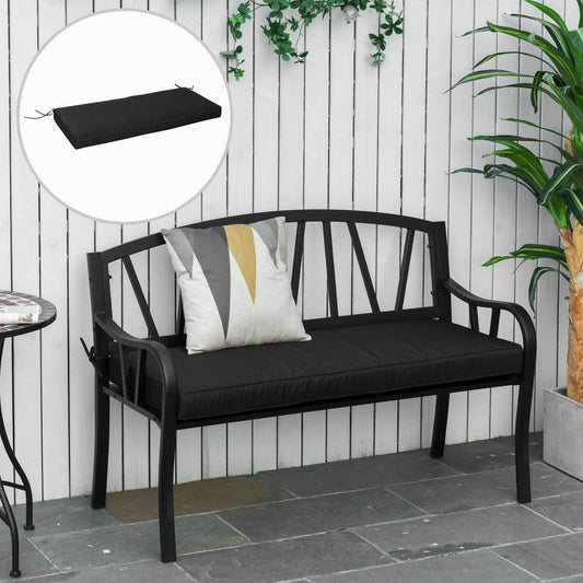Outsunny Lovely Outdoor Bench Cushion - 2 Seater, 120 x 50 x 8 cm - ALL4U RETAILER LTD
