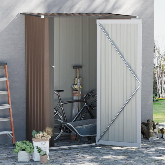 Outsunny Metal Garden Shed - Secure Outdoor Storage - ALL4U RETAILER LTD