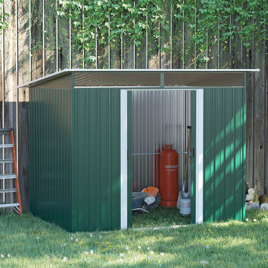 Outsunny Metal Garden Shed with Ventilation - 260x194x200 cm - ALL4U RETAILER LTD