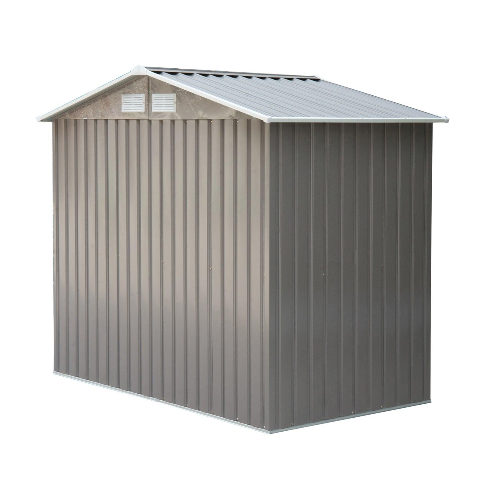 Outsunny Metal Garden Storage Shed - 7ft x 4ft - ALL4U RETAILER LTD