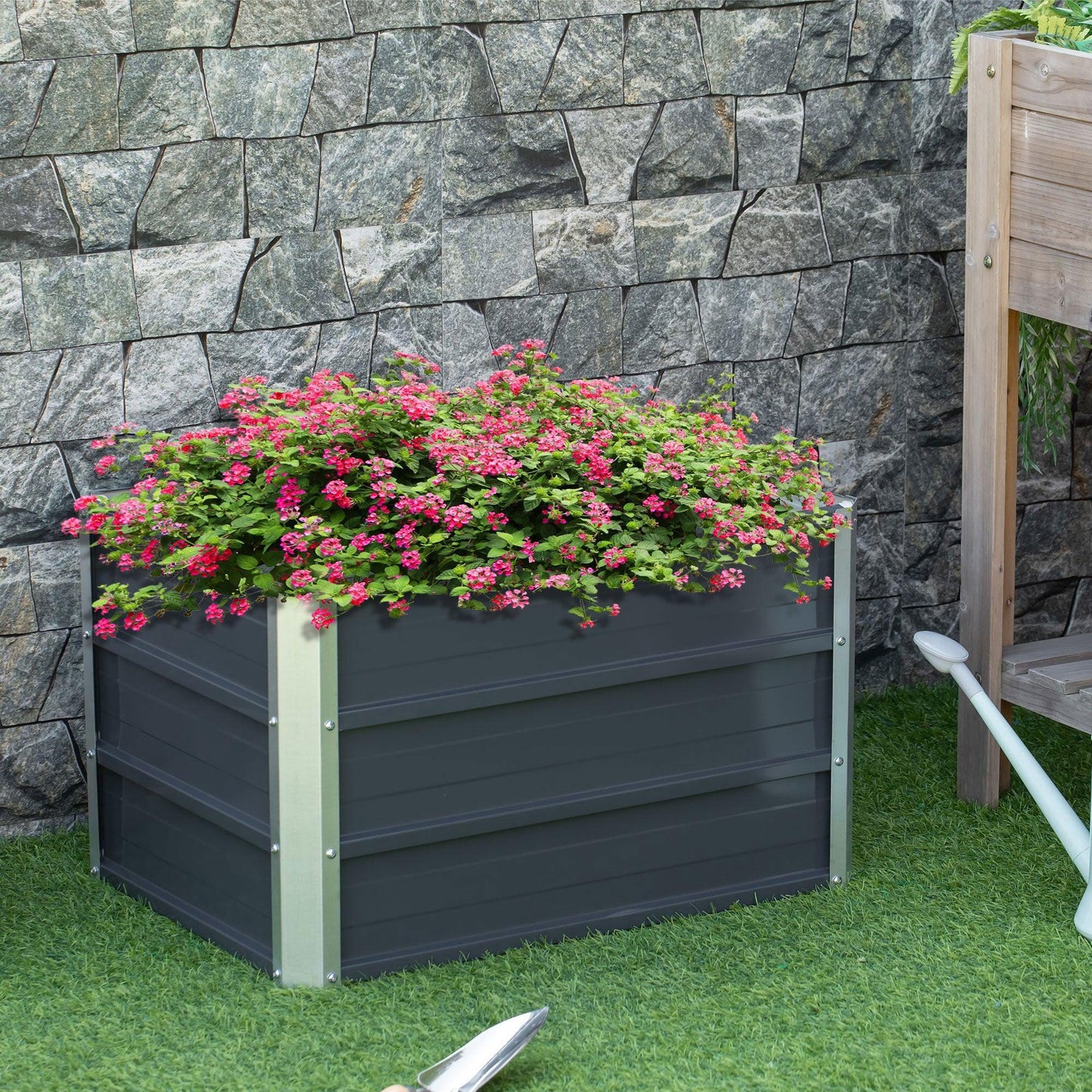 Outsunny Metal Planter Box - Ideal for Backyard - ALL4U RETAILER LTD