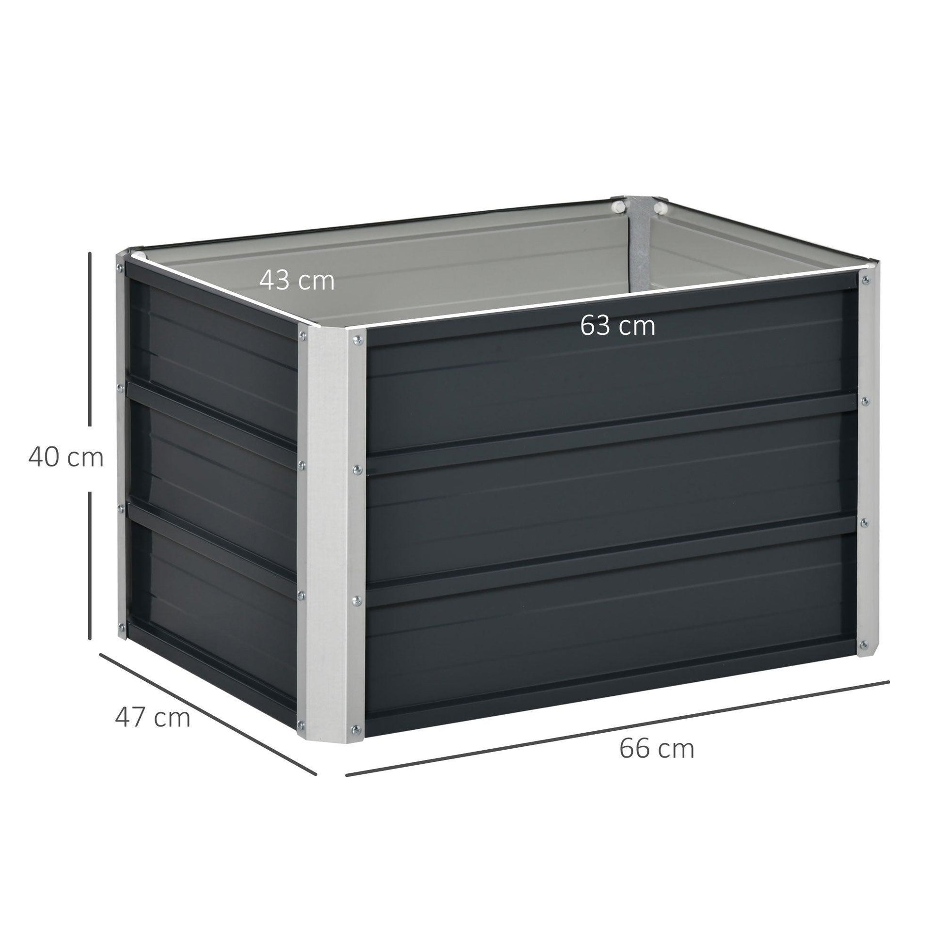 Outsunny Metal Planter Box - Ideal for Backyard - ALL4U RETAILER LTD