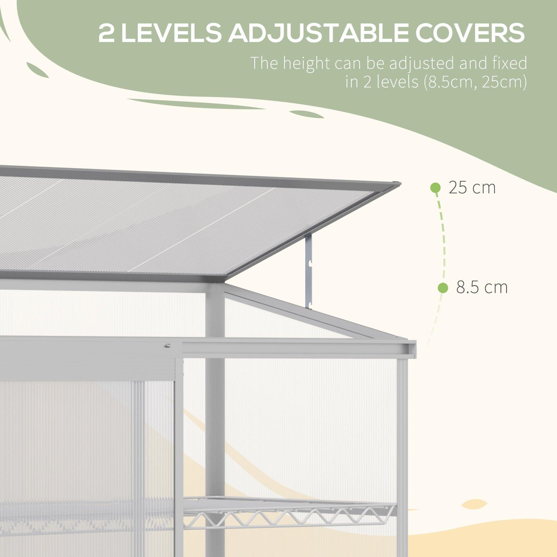 Outsunny Mini Greenhouse - Openable Roof, Polycarbonate Panels - ALL4U RETAILER LTD