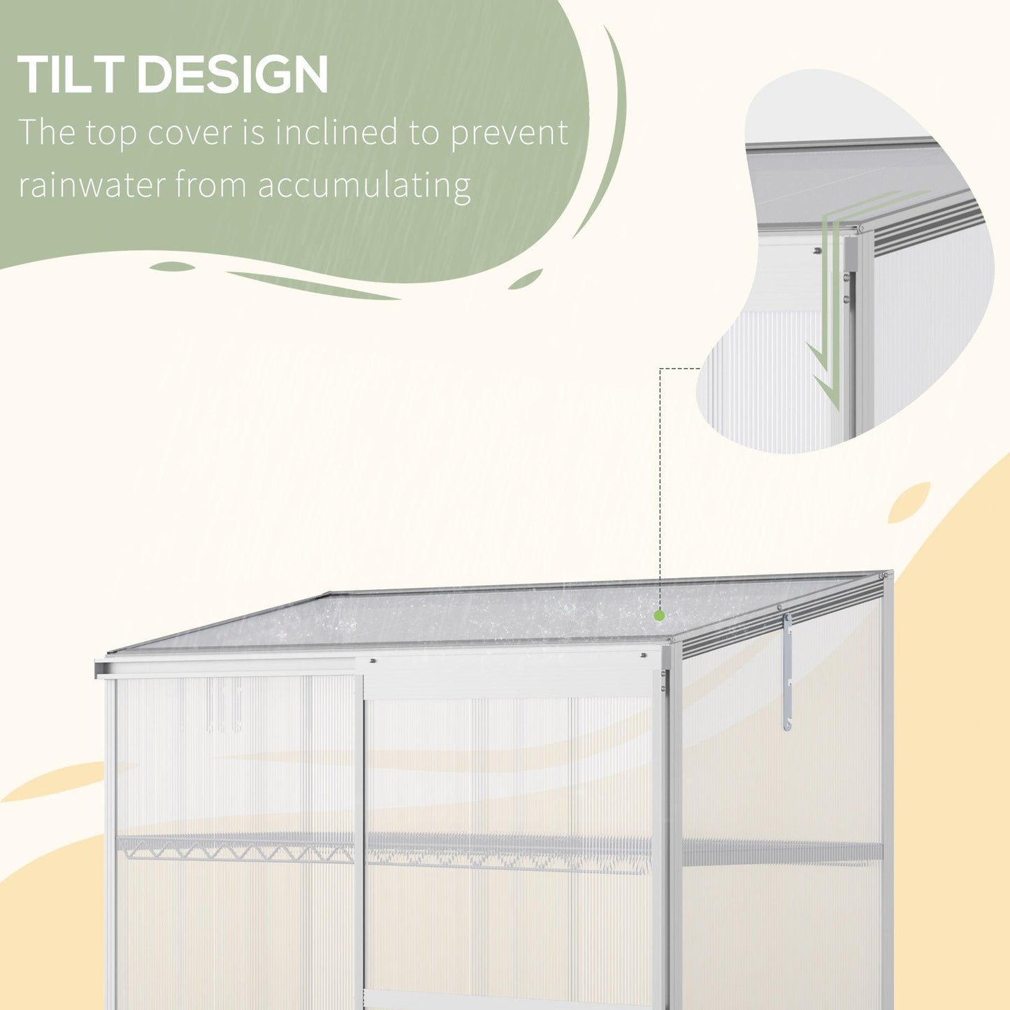 Outsunny Mini Greenhouse - Openable Roof, Polycarbonate Panels - ALL4U RETAILER LTD