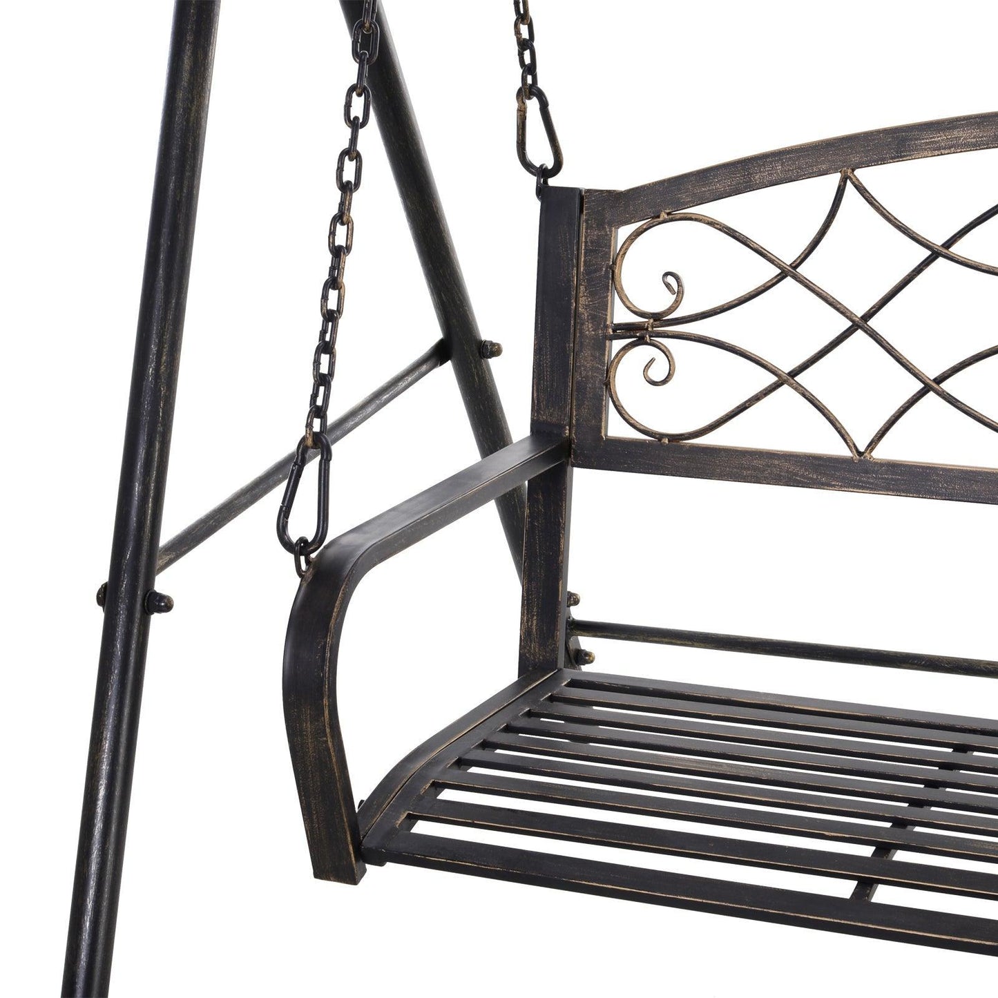 Outsunny Modern Outdoor Sling Swing Chair - Black - ALL4U RETAILER LTD