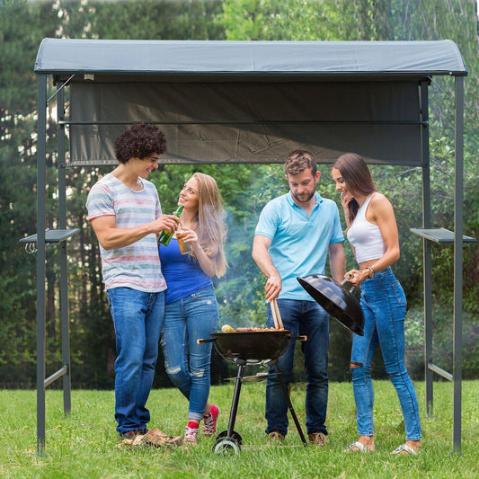 Outsunny Outdoor BBQ Canopy - Grey - ALL4U RETAILER LTD