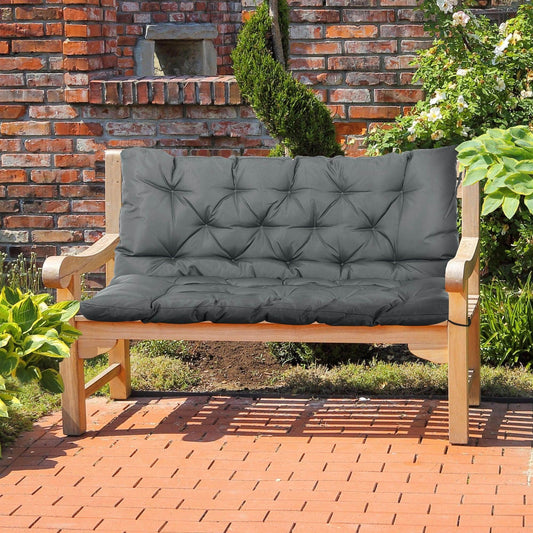 Outsunny Outdoor Bench Cushion, 2 Seater Swing Chair - Dark Grey - ALL4U RETAILER LTD