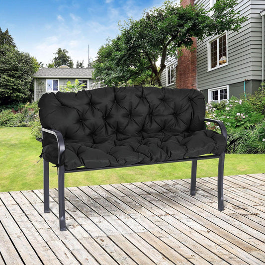 Outsunny Outdoor Bench Cushion, Black, 98 x 150 cm - ALL4U RETAILER LTD