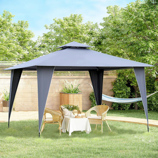 Outsunny Outdoor Canopy Tent, Steel Frame, Grey - ALL4U RETAILER LTD