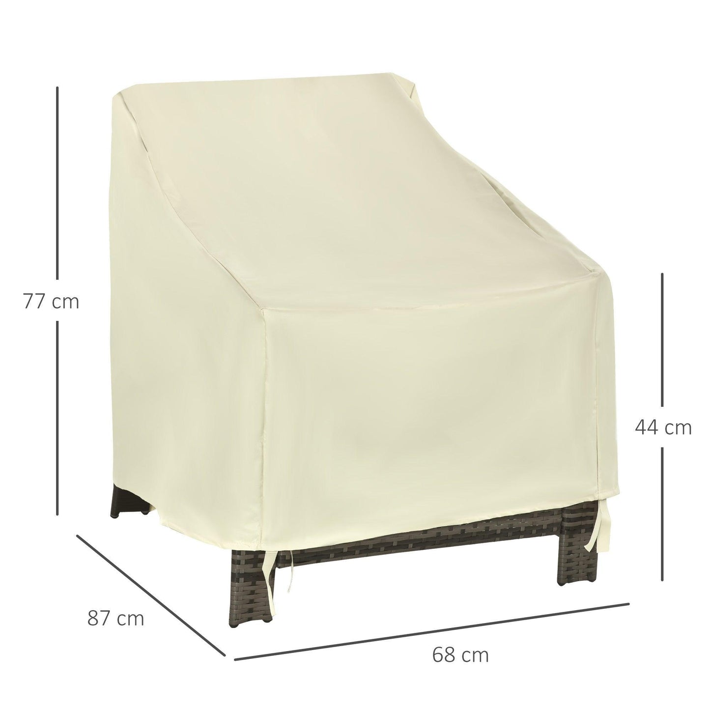 Outsunny Outdoor Chair Cover Waterproof Oxford Cloth 68x87x44-77cm - ALL4U RETAILER LTD