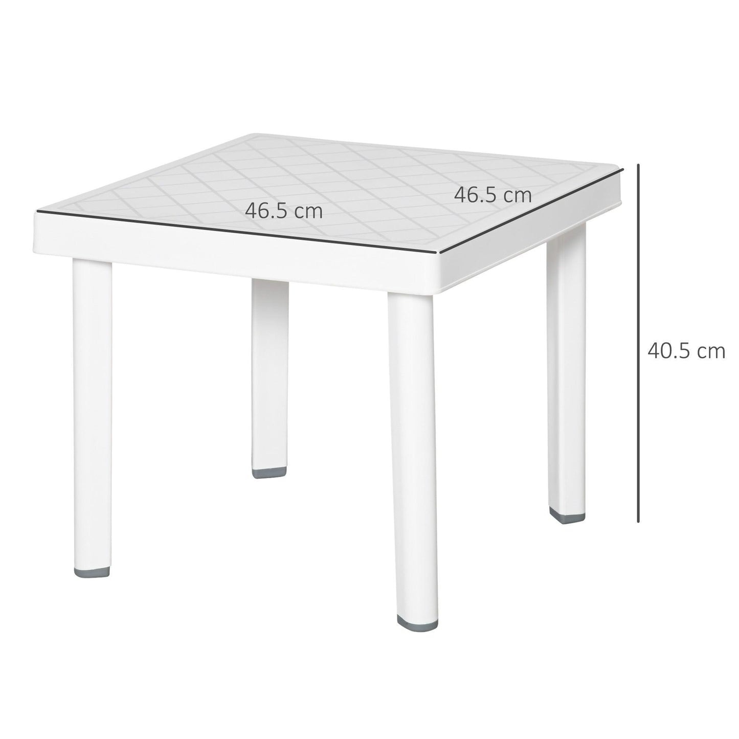 Outsunny Outdoor Coffee Table - White - ALL4U RETAILER LTD