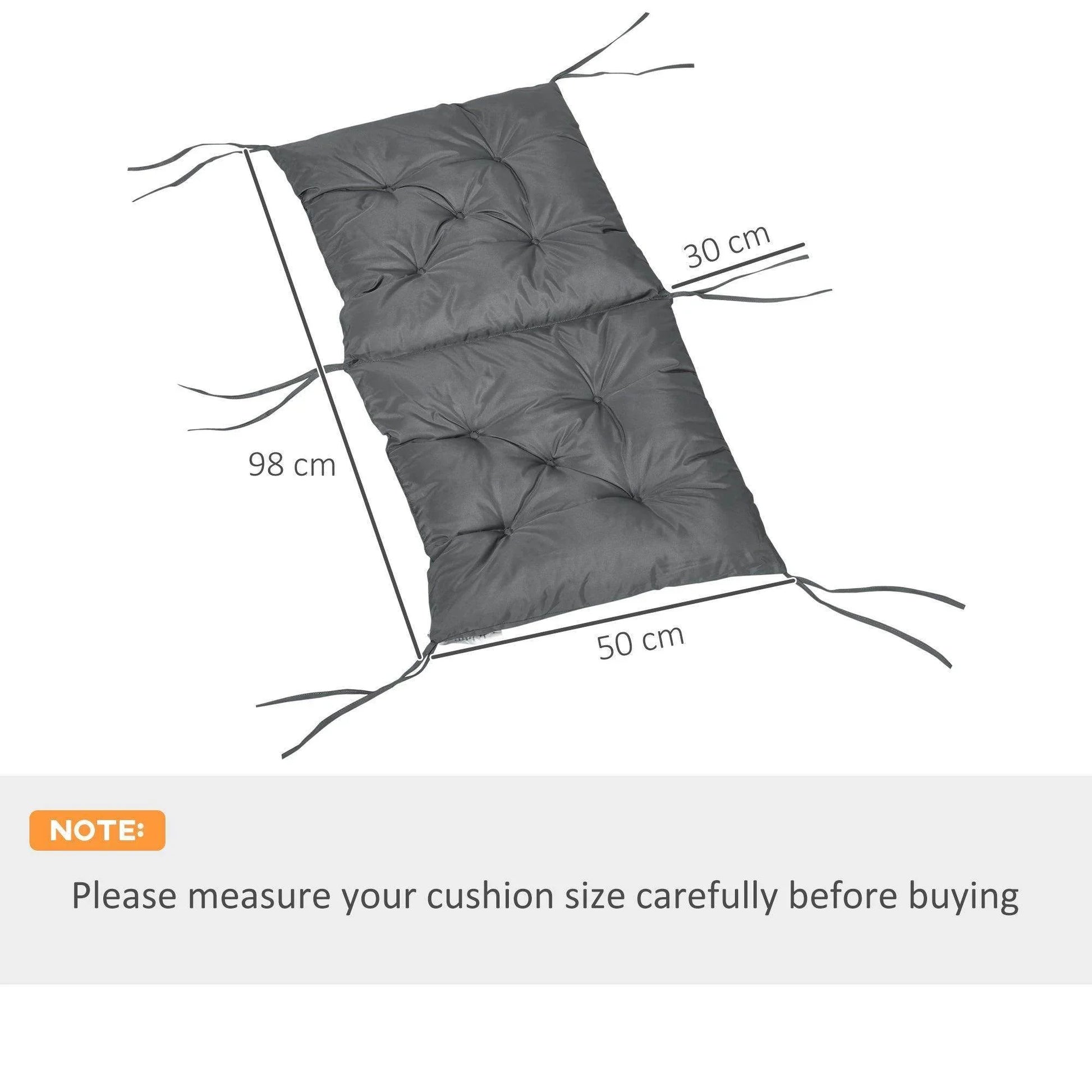 Outsunny Outdoor Cushions: 2-Pack Comfortable Seat Pads - ALL4U RETAILER LTD