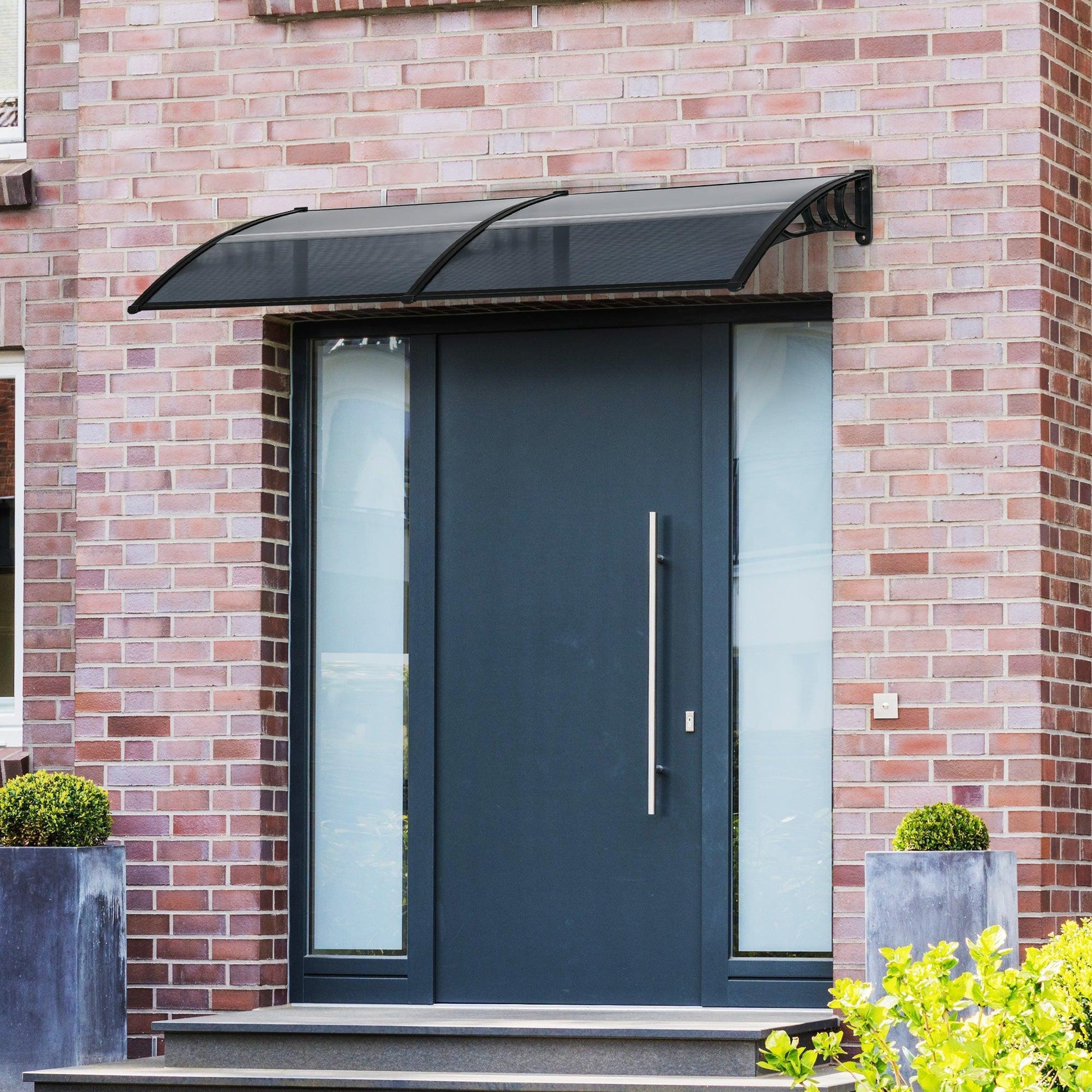 Outsunny Outdoor Door Canopy - Black, 200x75cm - ALL4U RETAILER LTD