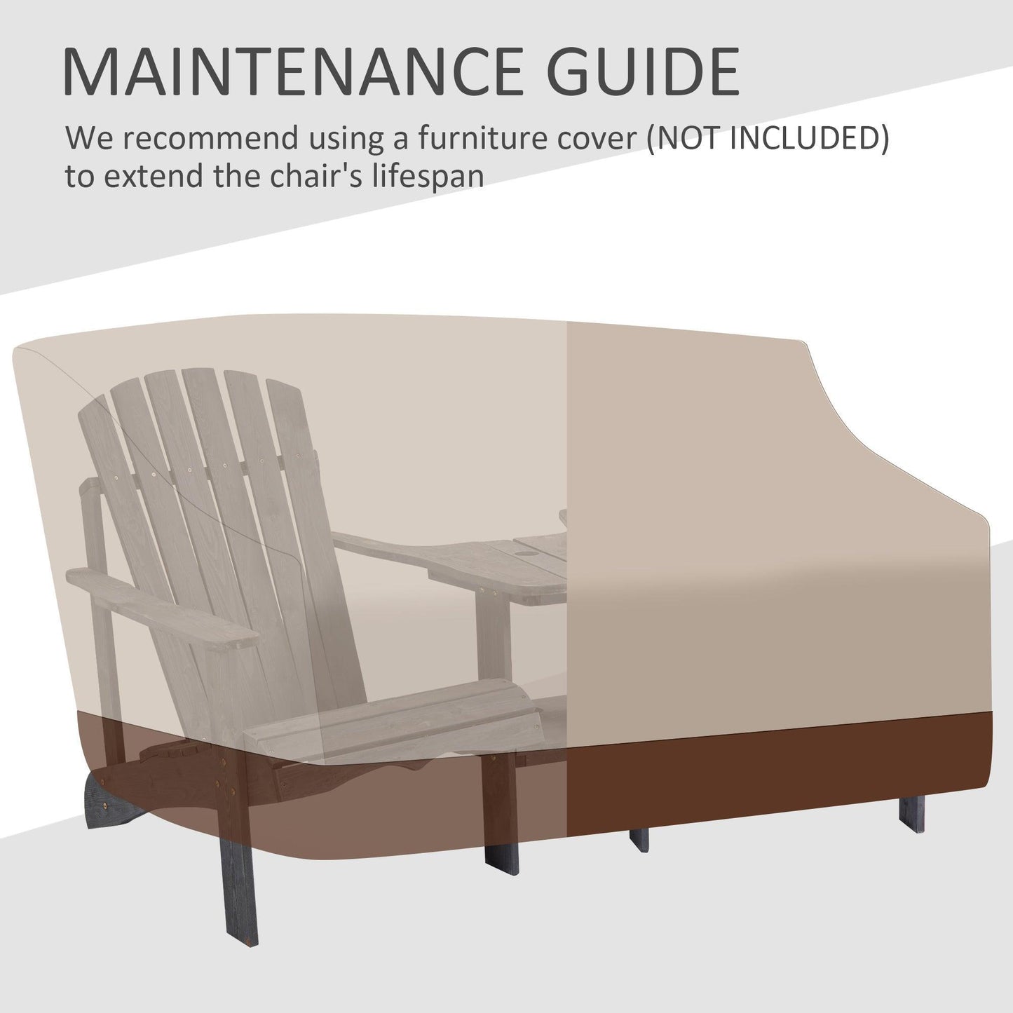 Outsunny Outdoor Double Adirondack Loveseat with Table & Umbrella - ALL4U RETAILER LTD