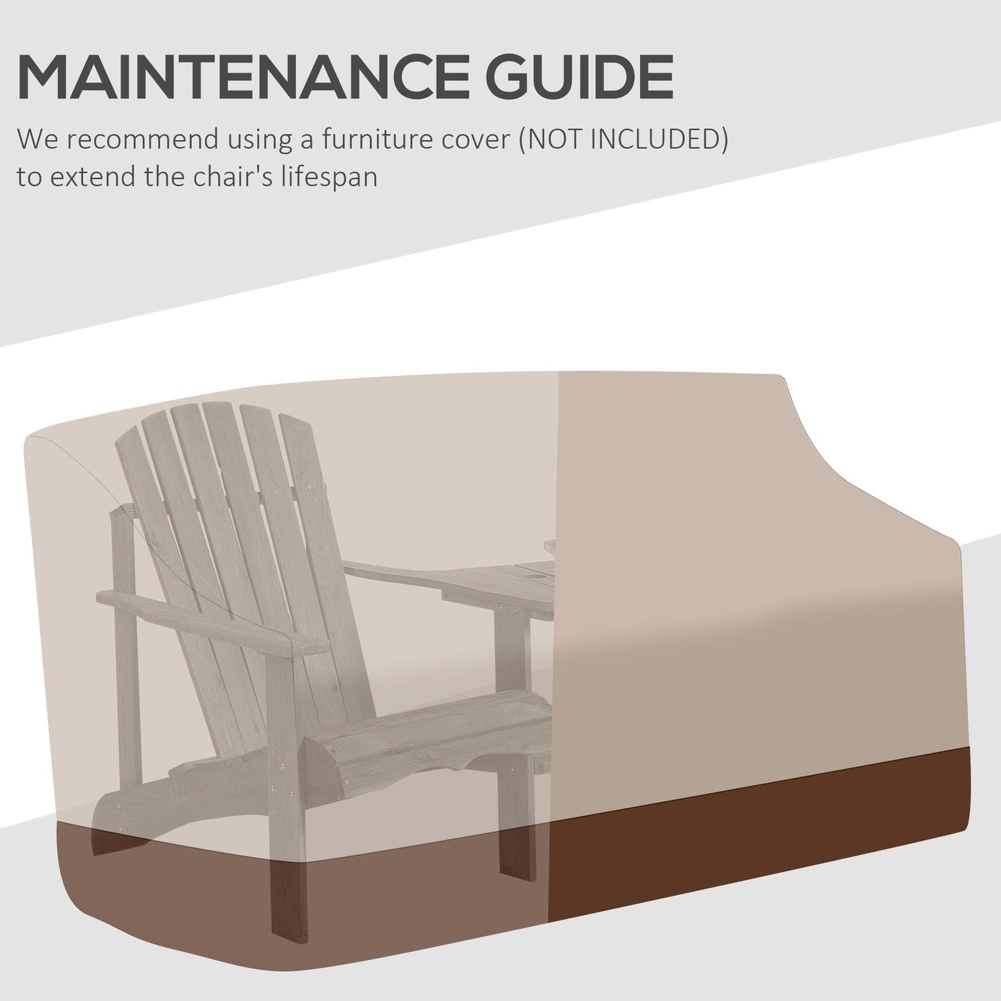 Outsunny Outdoor Double Adirondack Loveseat with Table & Umbrella - ALL4U RETAILER LTD