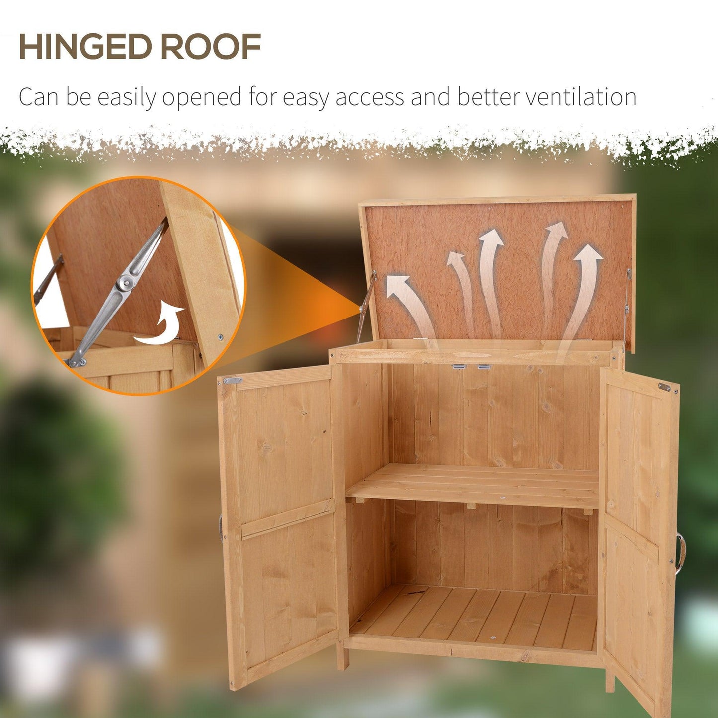 Outsunny Shed, Cedarwood-Burlywood: Garden Storage - ALL4U RETAILER LTD