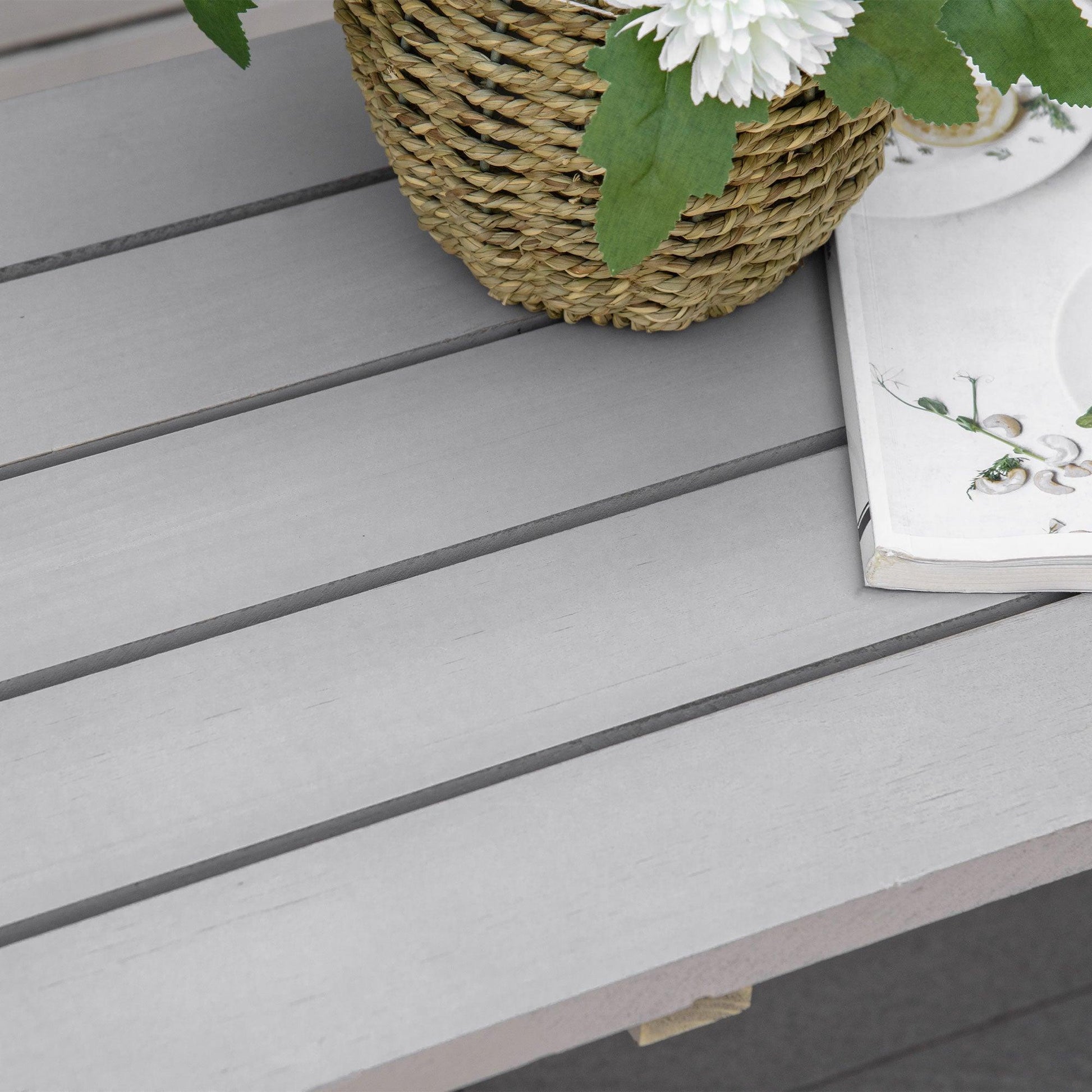 Outsunny Outdoor Grey Garden Bench - 2 Seater - ALL4U RETAILER LTD