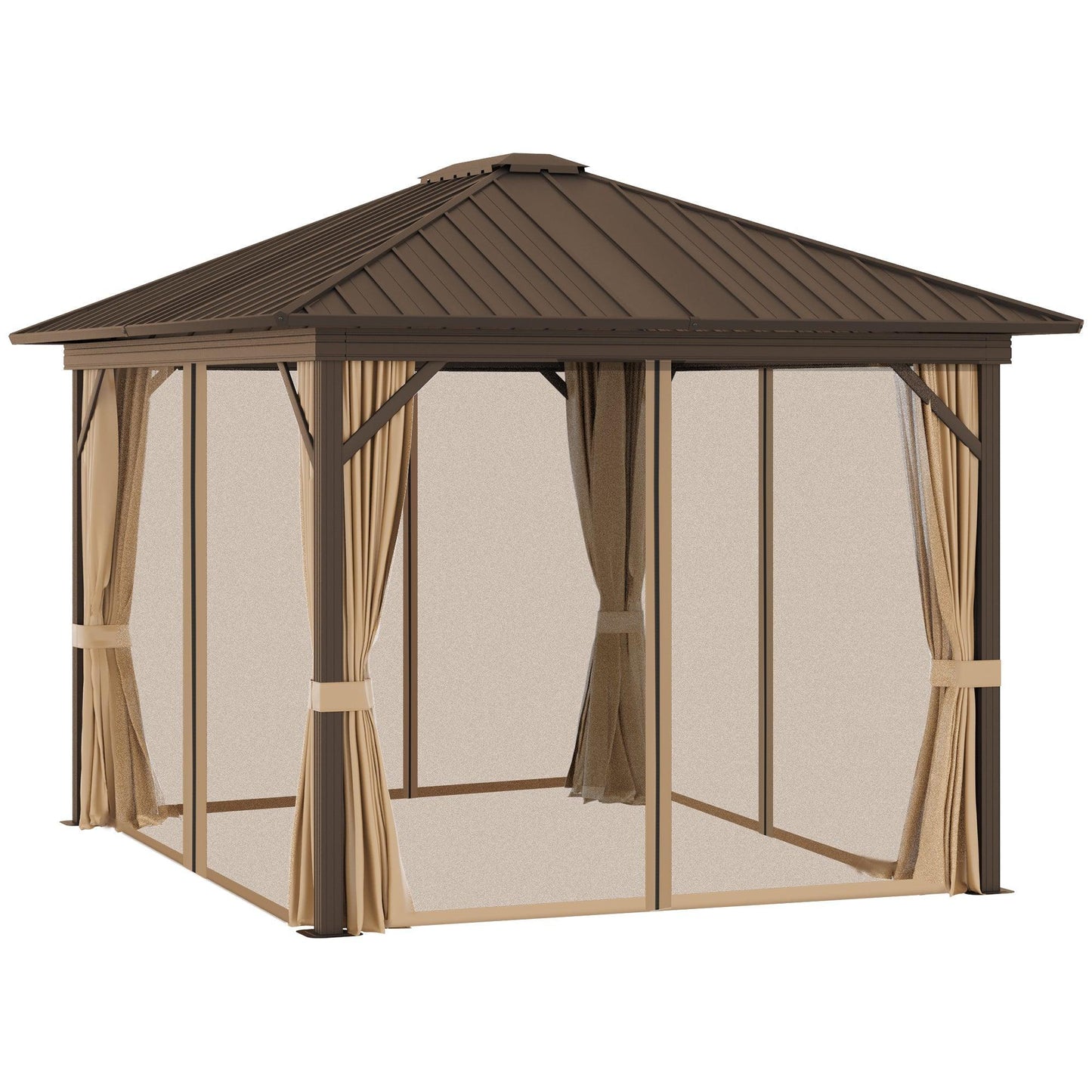 Outsunny Outdoor Hardtop Gazebo - 3.6 x 3m - ALL4U RETAILER LTD