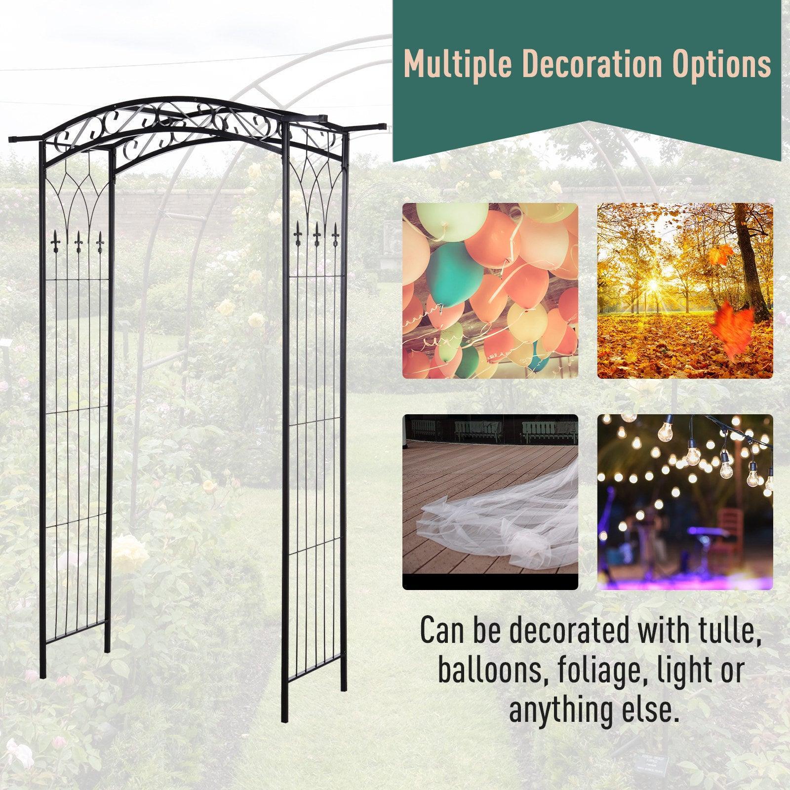 Outsunny Outdoor Metal Garden Archway - ALL4U RETAILER LTD