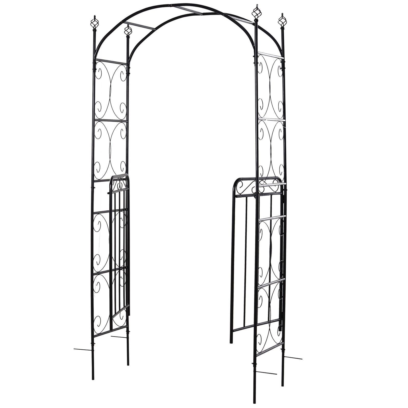 Outsunny Outdoor Metal Garden Archway - ALL4U RETAILER LTD