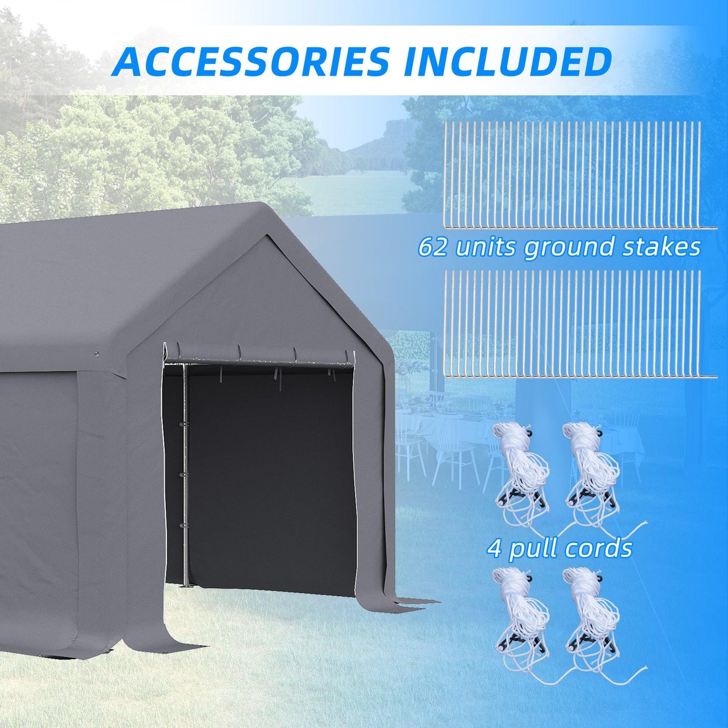 Outsunny Outdoor Party Canopy Tent - Dark Grey - ALL4U RETAILER LTD