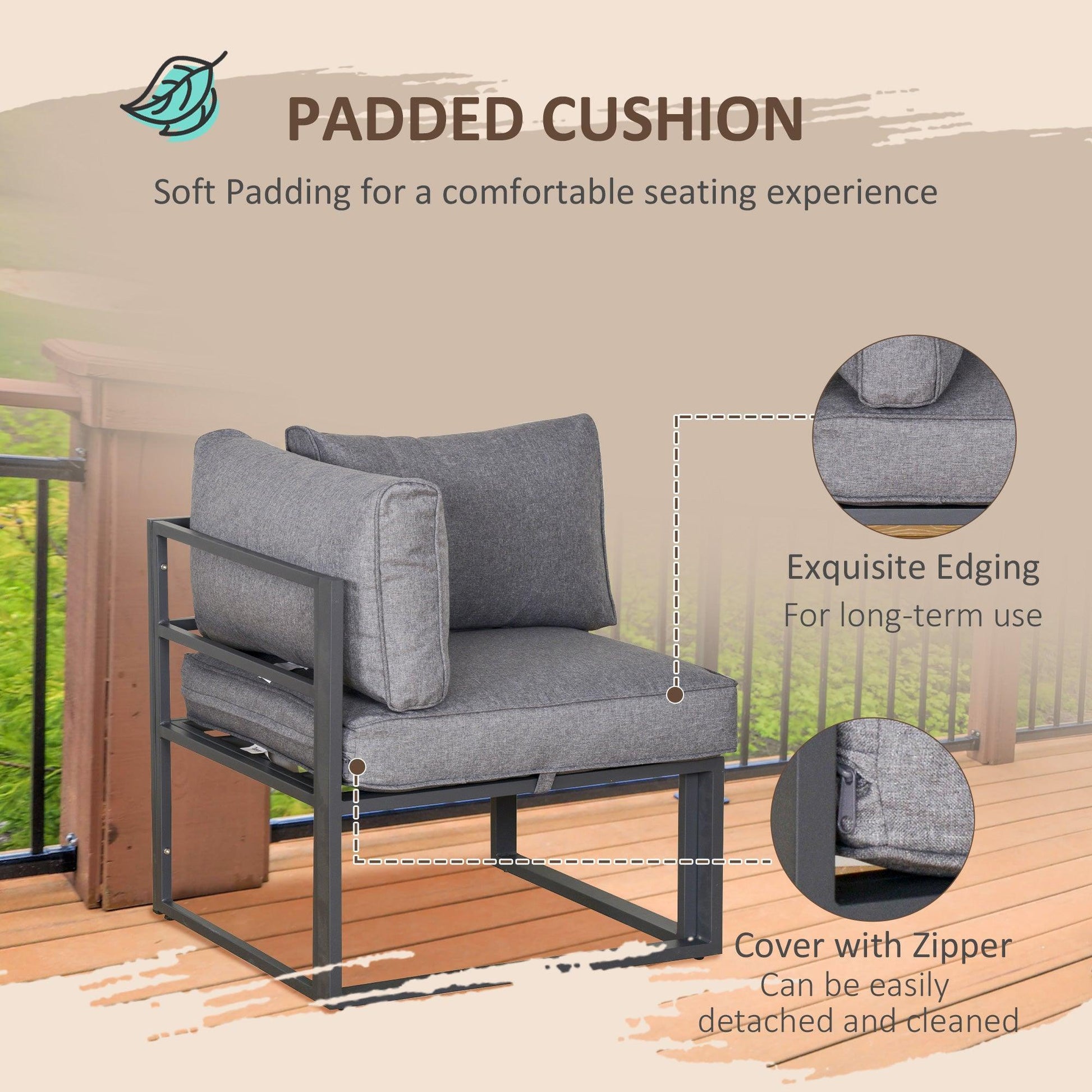 Outsunny Outdoor Patio Furniture: 5pc Garden Set - ALL4U RETAILER LTD