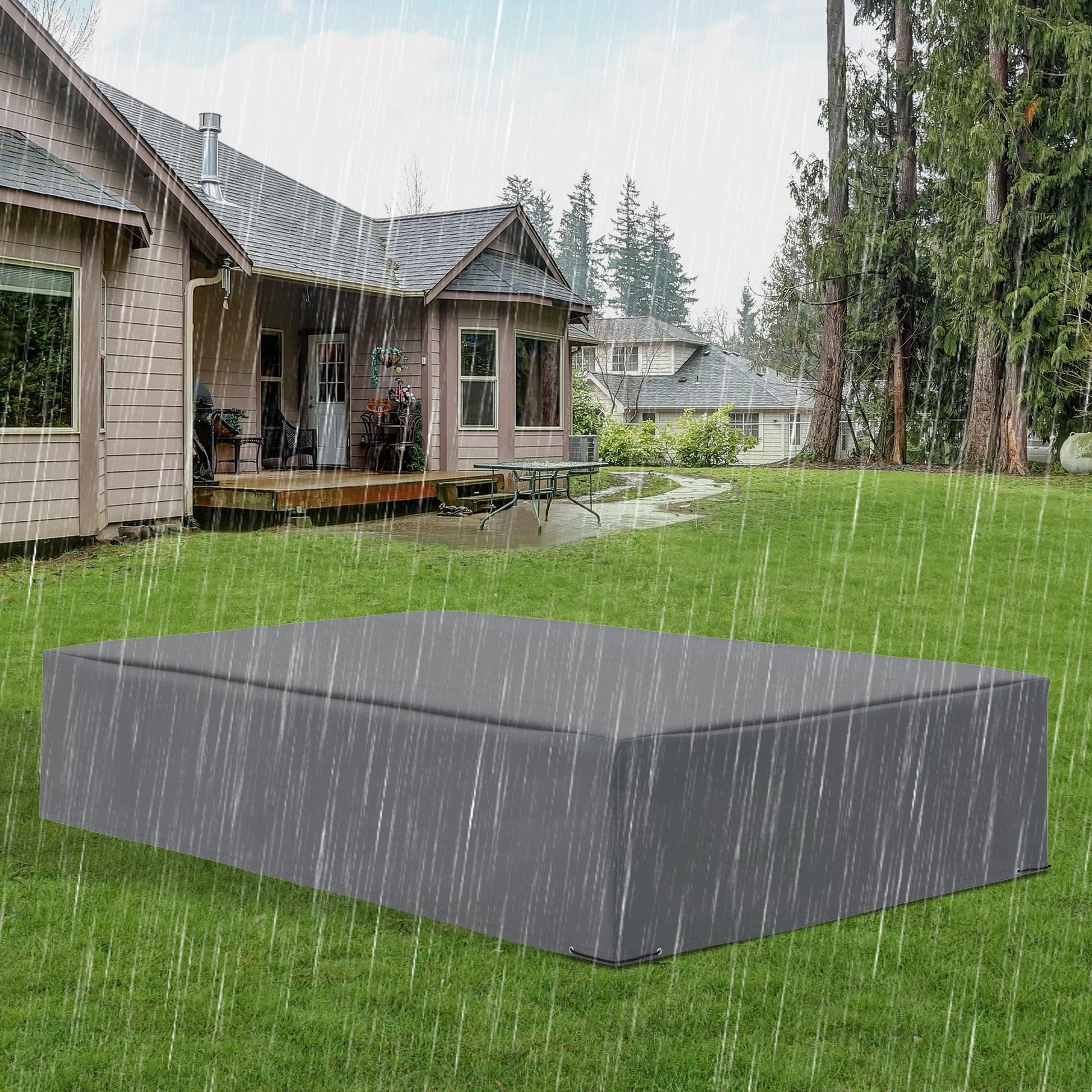 Outsunny Outdoor Rattan Furniture Cover - Waterproof & UV Resistant - ALL4U RETAILER LTD