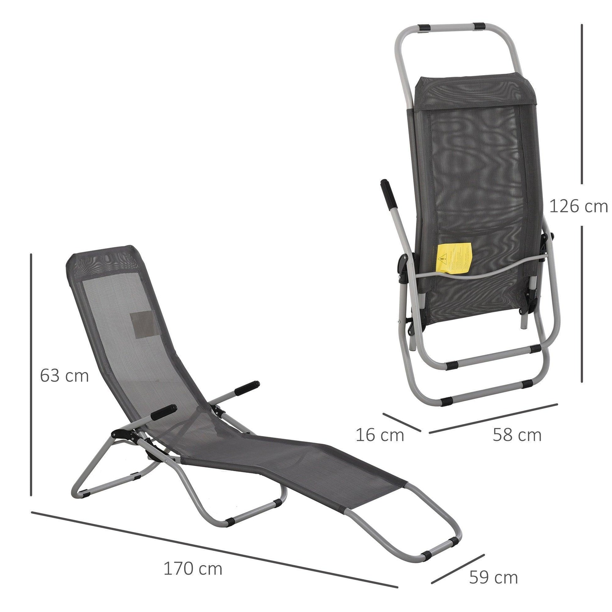 Outsunny Outdoor Recliner Chairs - Set of 2 | Adjustable - ALL4U RETAILER LTD