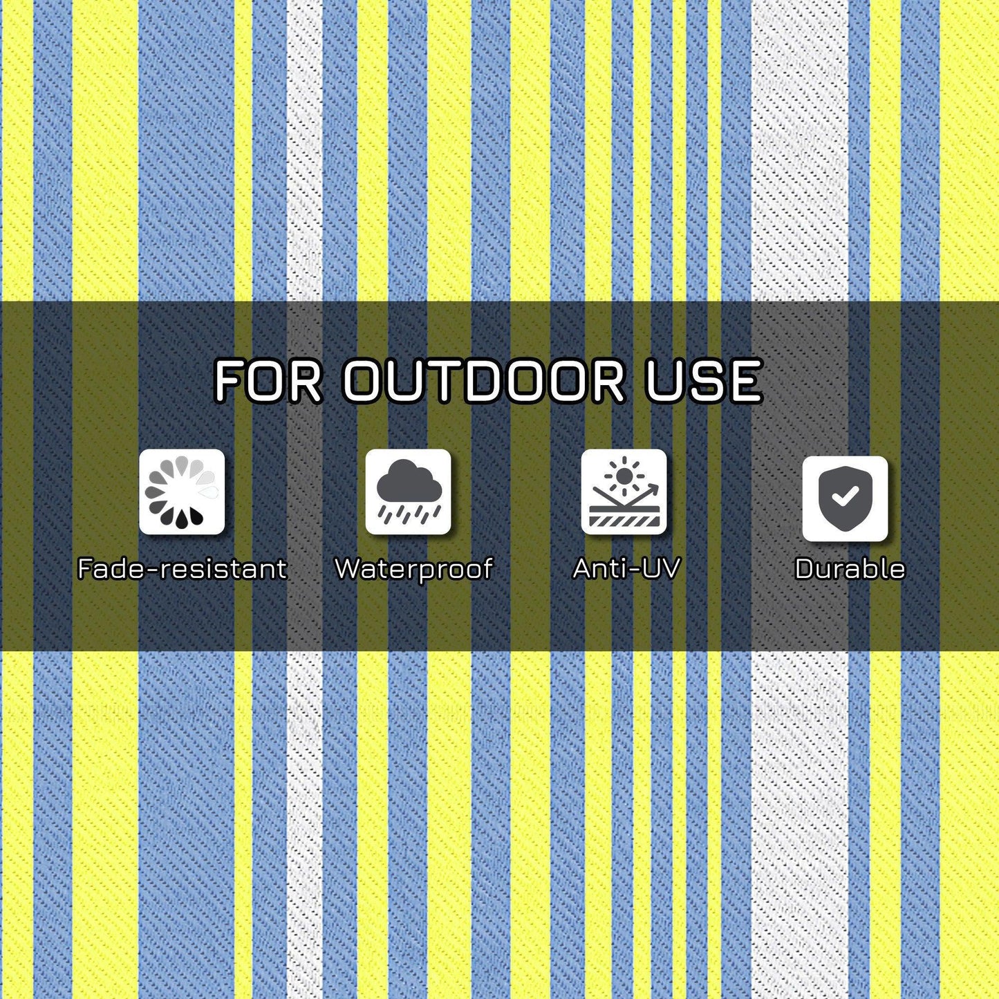 Outsunny Outdoor Reversible Rug - Waterproof & Lightweight - ALL4U RETAILER LTD