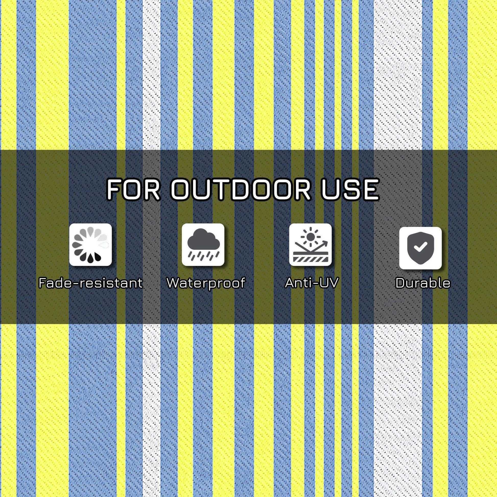 Outsunny Outdoor Reversible Rug - Waterproof & Lightweight - ALL4U RETAILER LTD