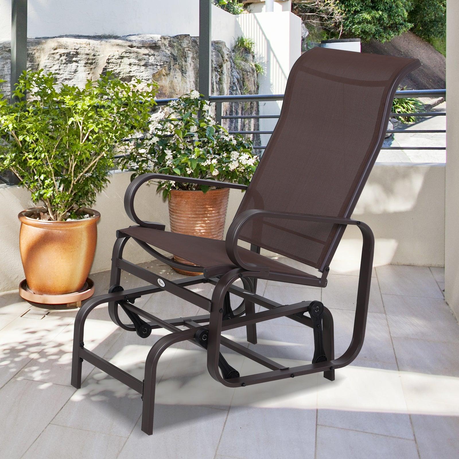 Outsunny Outdoor Rocking Chair: Comfortable Swing for Patio - ALL4U RETAILER LTD