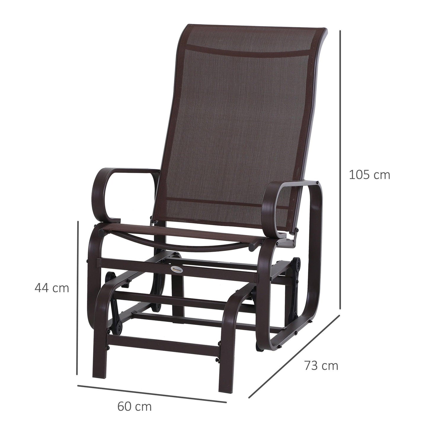 Outsunny Outdoor Rocking Chair: Comfortable Swing for Patio - ALL4U RETAILER LTD