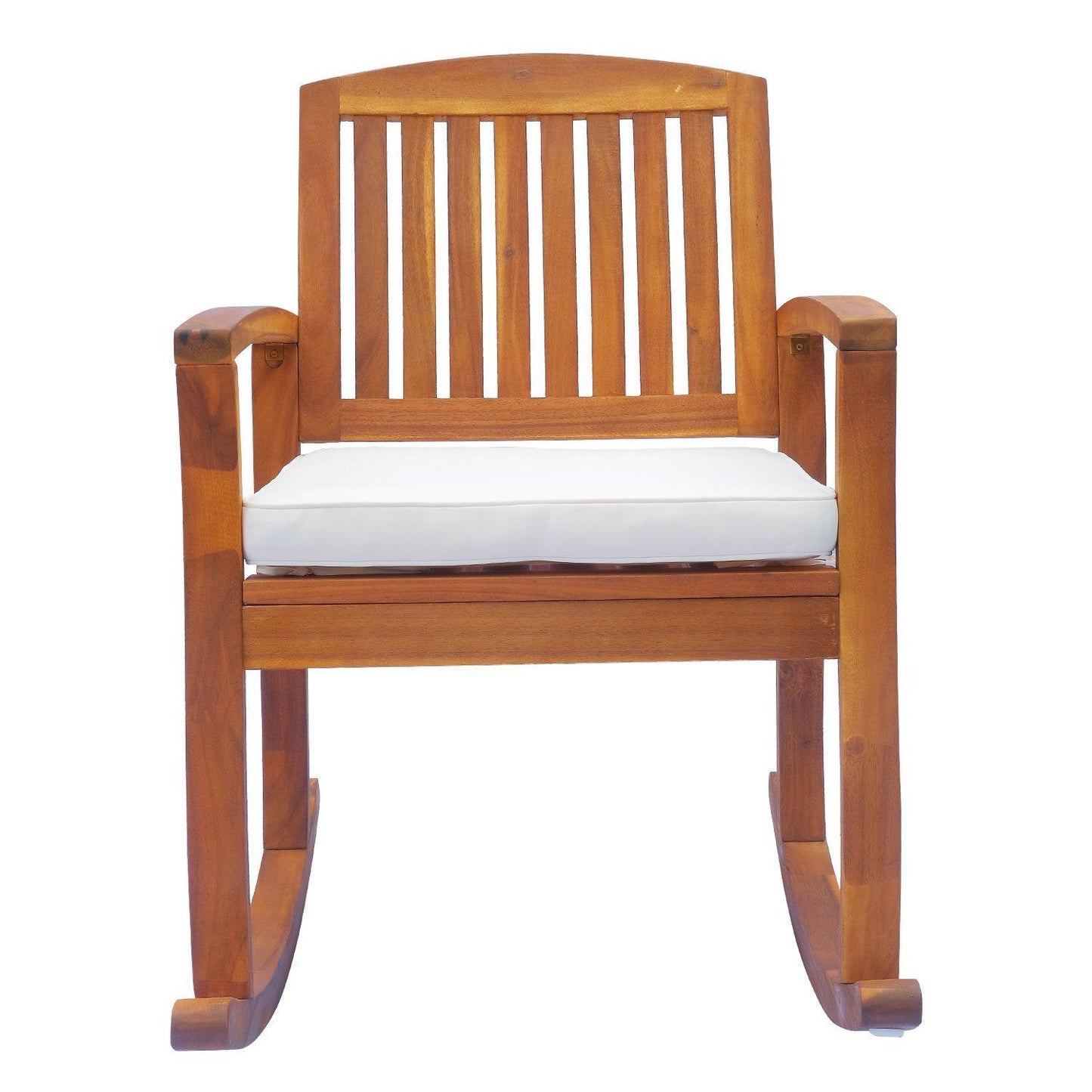 Outsunny Outdoor Rocking Chair with Cushion - Acacia Wood - ALL4U RETAILER LTD