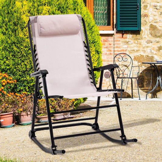 Outsunny Outdoor Rocking Chair - Zero-Gravity Seat - ALL4U RETAILER LTD